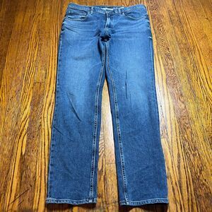 EVERLANE UNIFORM Men's The Relaxed Straight Fit Jeans Blue Medium Wash 34x32